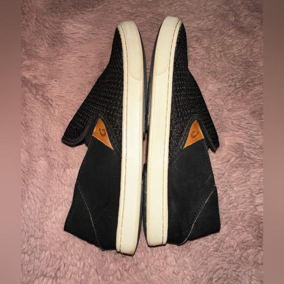 OluKai women’s black pehuea slip on sneaker flats minimalist casual office 7.5 - Picture 10 of 13